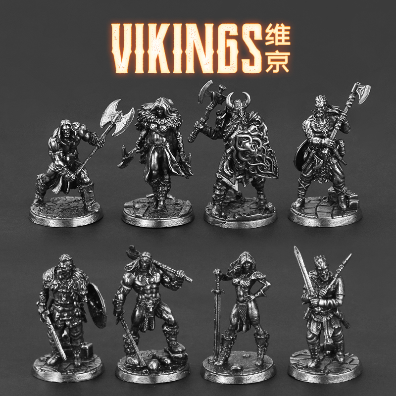 Board Game Vikings - معدن فايكنغ المحارب الجندي القديم نموذج