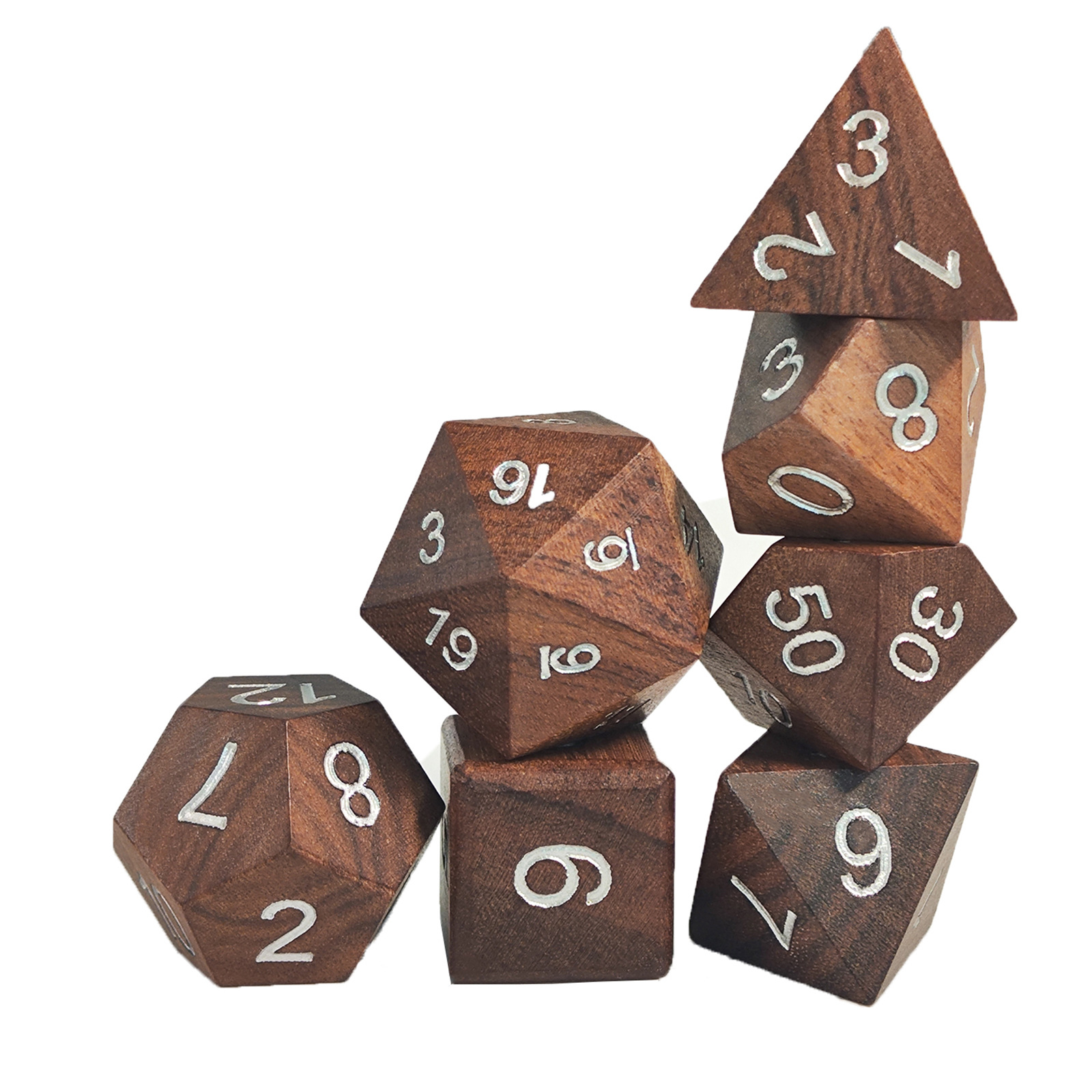 Board Game Dungeons And Dragons - مجموعة نرد خشبية لألعاب DND RPG