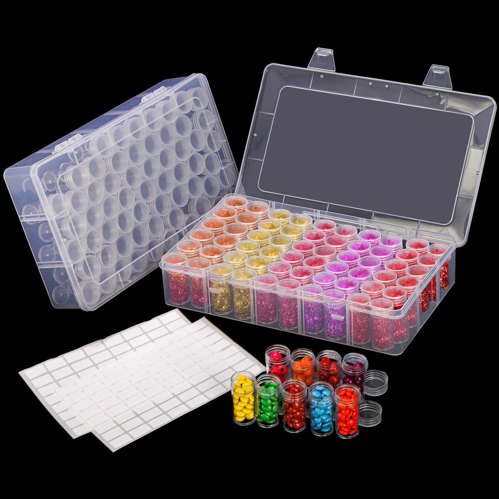Token Tray Organizer - صندوق تخزين بلاستيكي بـ 24/30/38/60 فتحة،