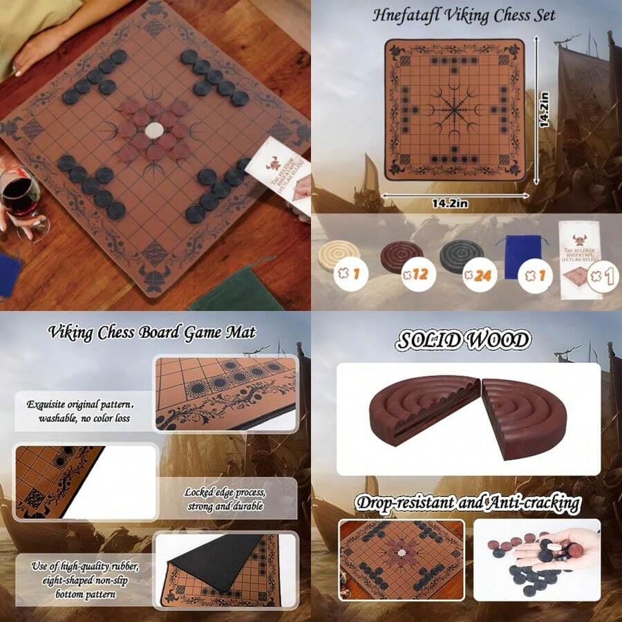 HNEFATAFL: لعبة لوح الشطرنج ال - مراجعة Board Game Vikings وسعره